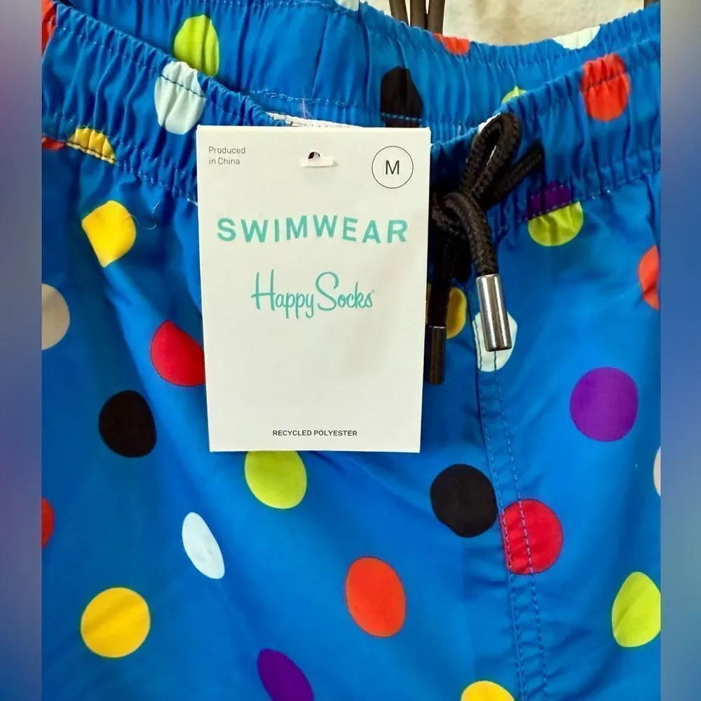 Happy Sox Colorful Polka Dot Swim Shorts. Size M new no tags.